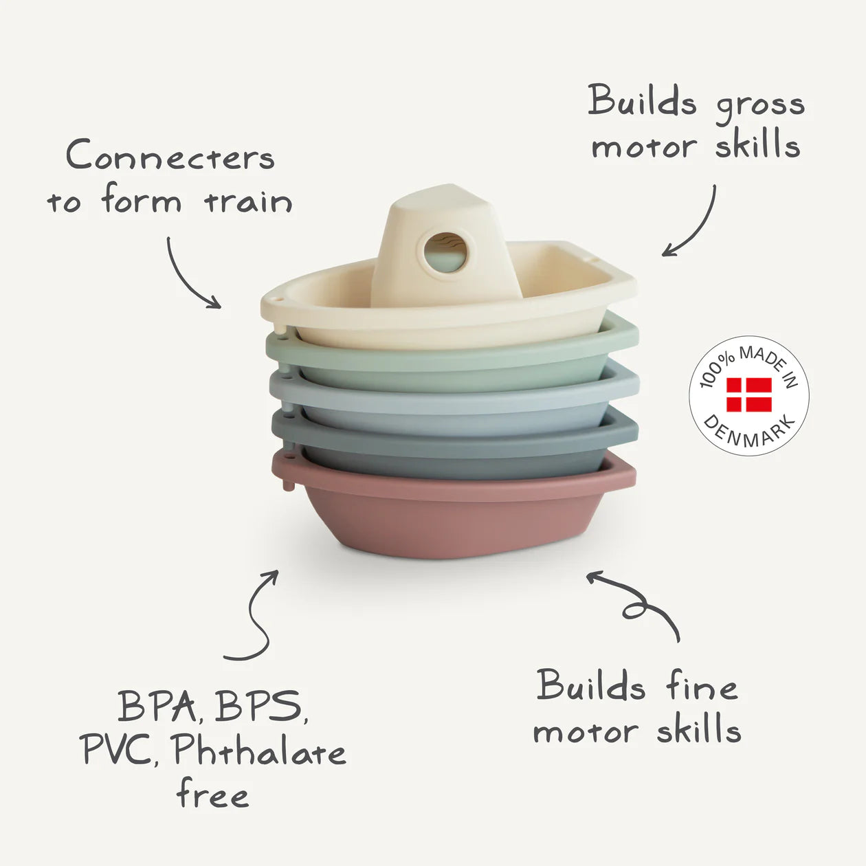 Mushie Bath Boats Play Set - Original