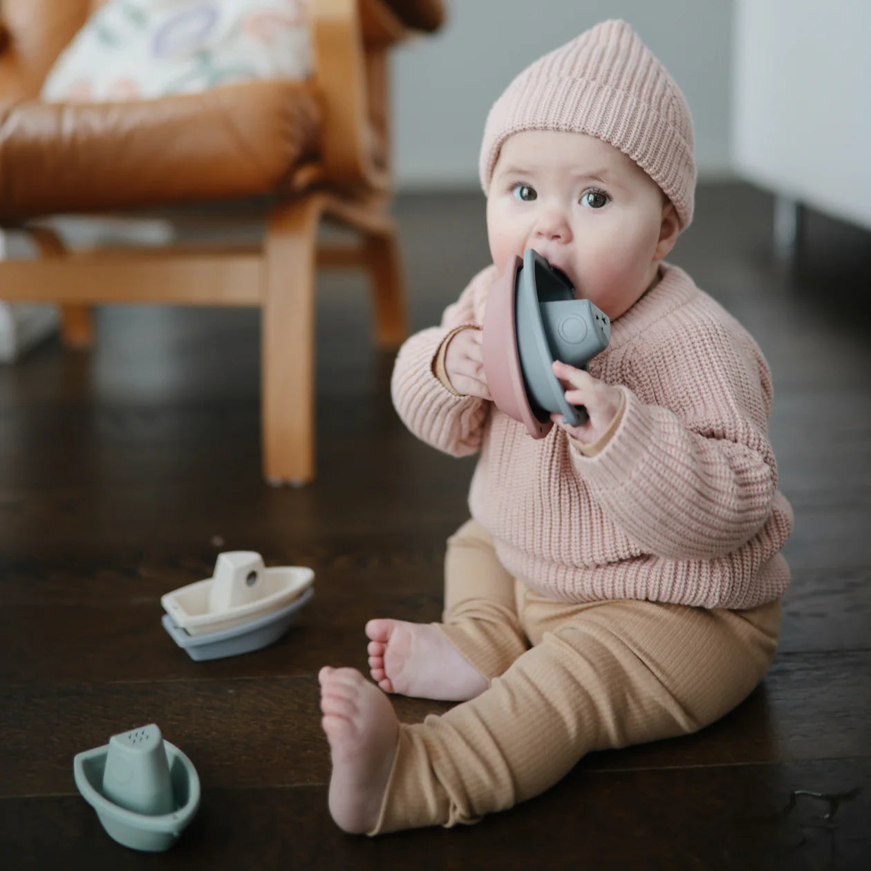 Mushie Bath Boats Play Set - Original