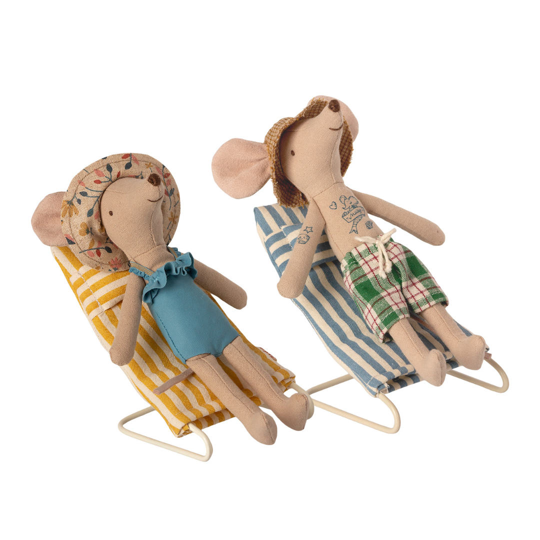 Maileg Beach Chair Set | Mouse - Little Reef and Friends