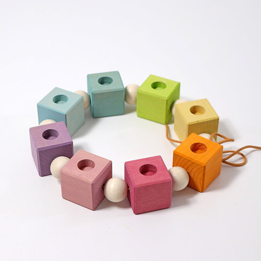 Grimm's Celebration Cubes - 8 Holes | Coloured - Little Reef and Friends