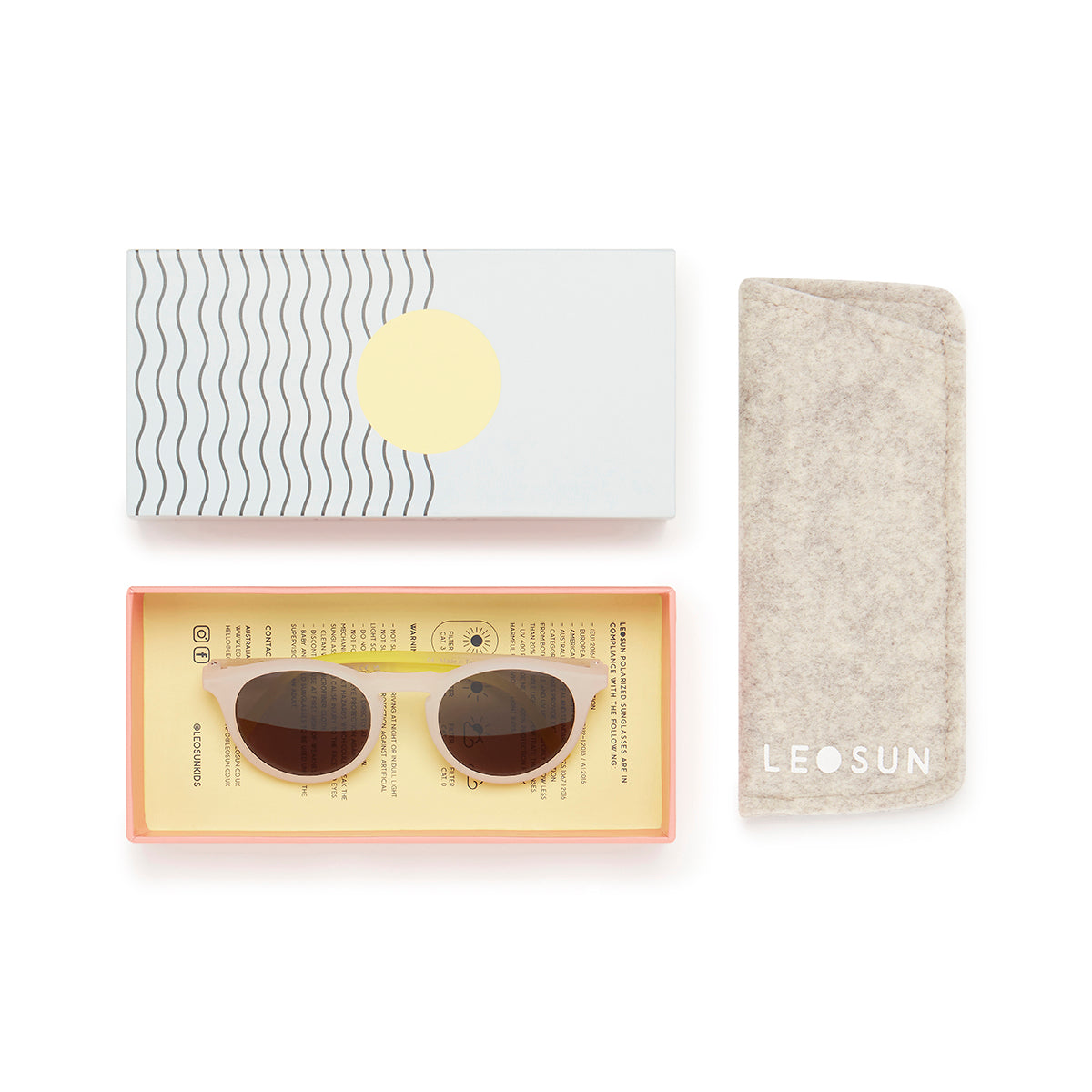 Leosun Flexible Polarised Sunglasses | Casey Kids - Milk Fade - Little Reef and Friends