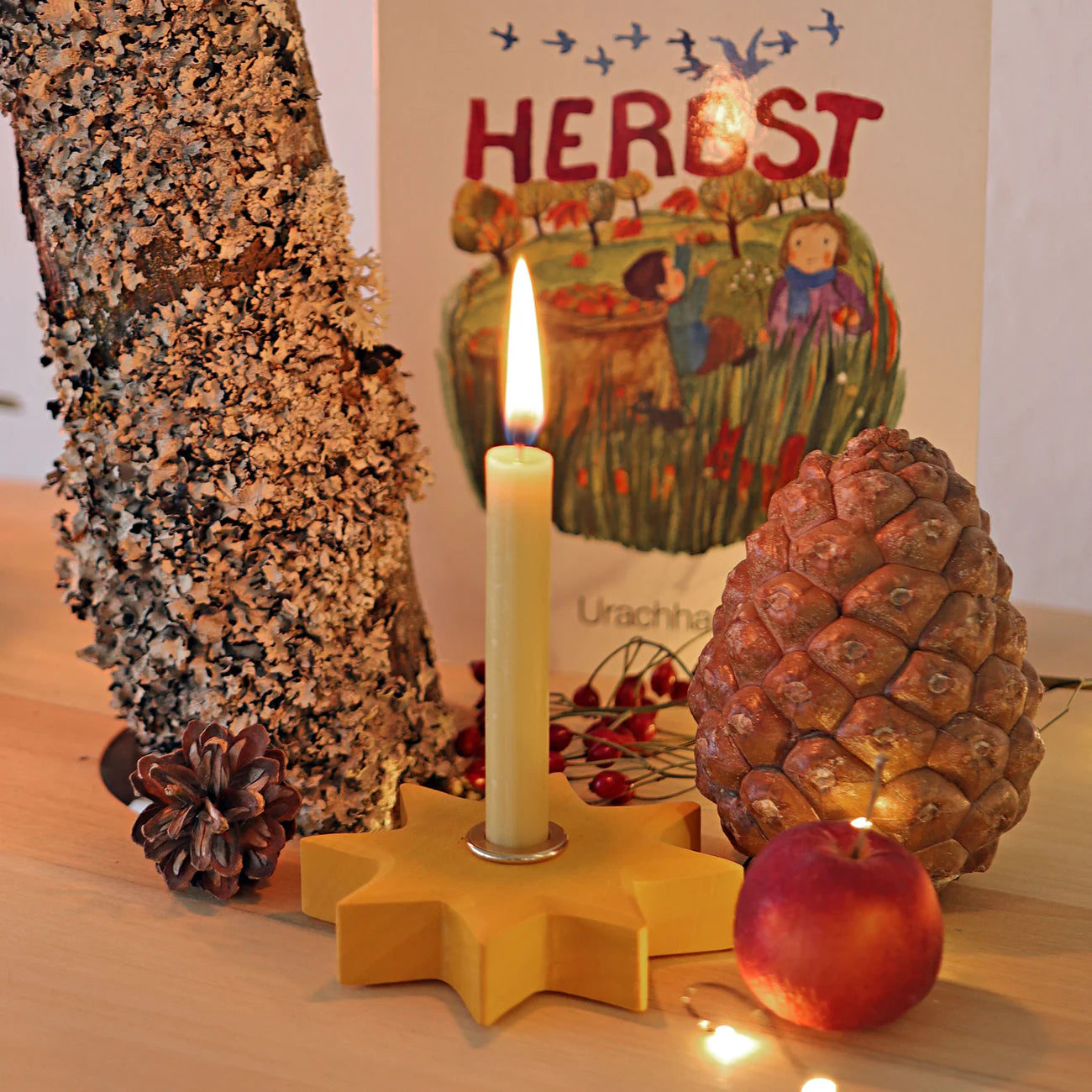 Grimm's Candle Holder - Star | Yellow - Little Reef and Friends