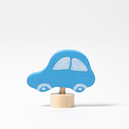 Grimm's Candle Holder Decoration - Car | Blue - Little Reef and Friends