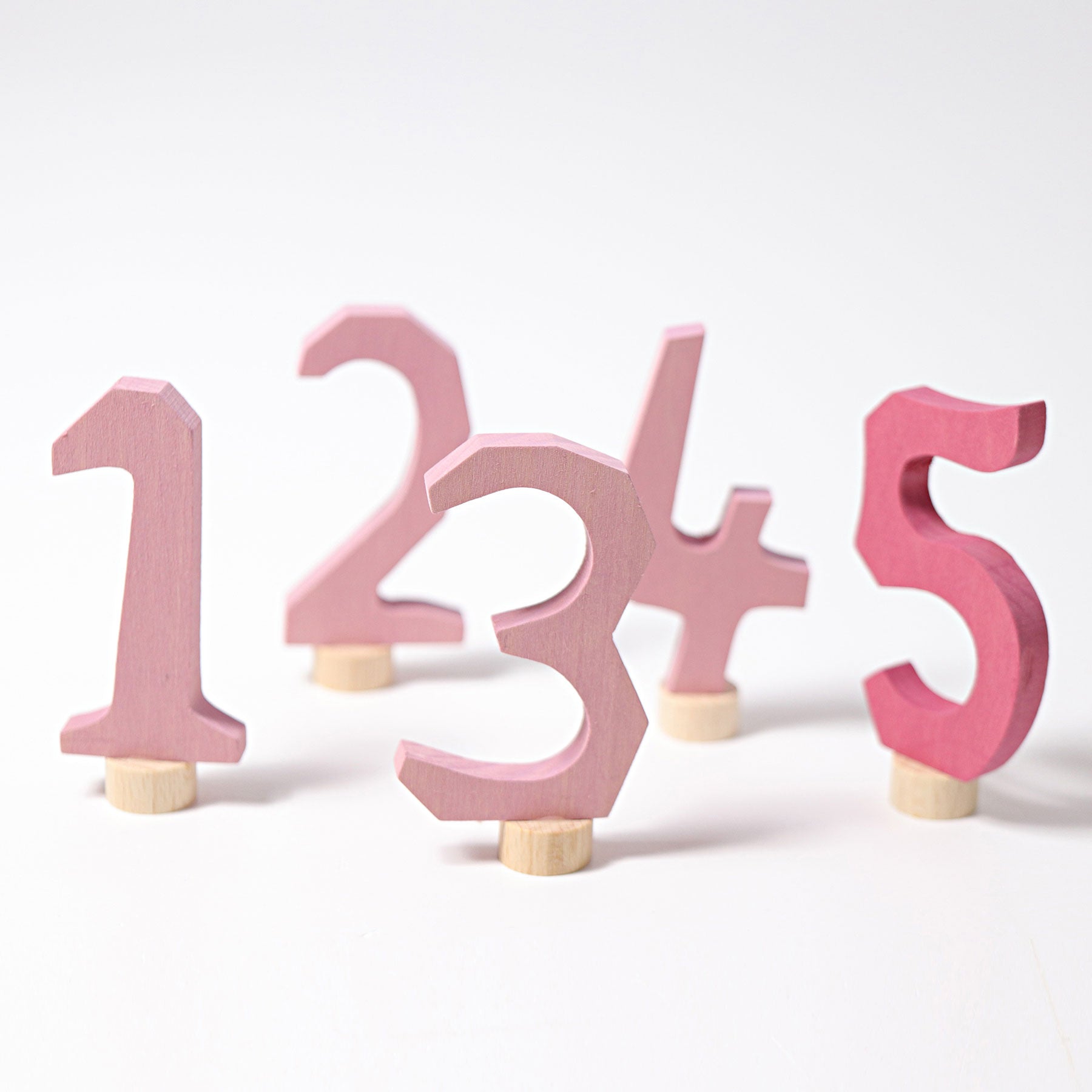 Grimm's Celebration Number Set 1, 2, 3, 4, 5 - Rose - Little Reef and Friends