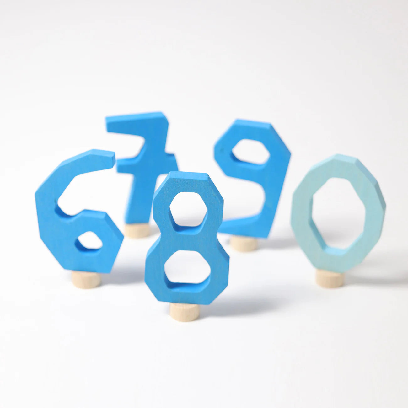 Grimm's Celebration Number Set 6, 7, 8, 9, 0 - Blue - Little Reef and Friends