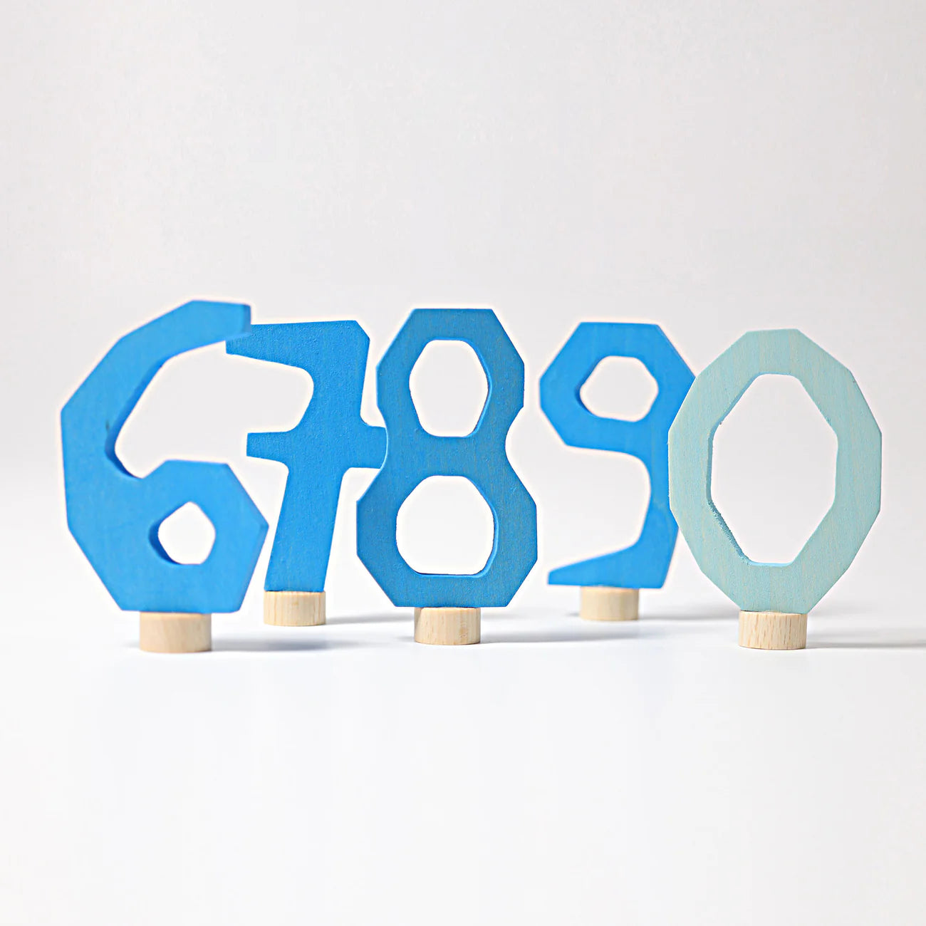 Grimm's Celebration Number Set 6, 7, 8, 9, 0 - Blue - Little Reef and Friends