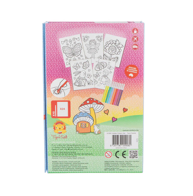 Tiger Tribe Colouring Set - Hidden Patterns Fairy Friends - Little Reef and Friends