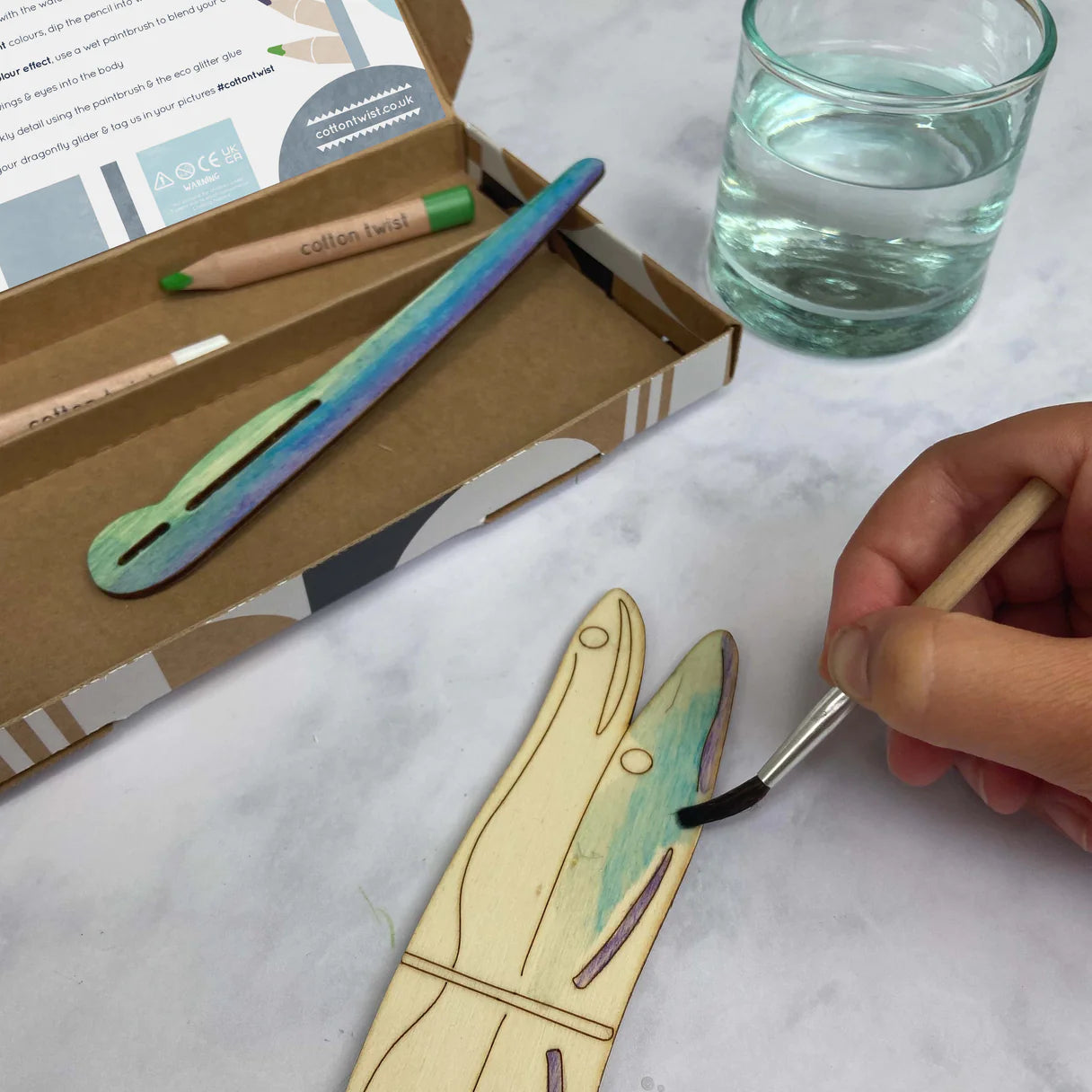 Cotton Twist Craft Kit Activity Box - Dragonfly Glider - Little Reef and Friends