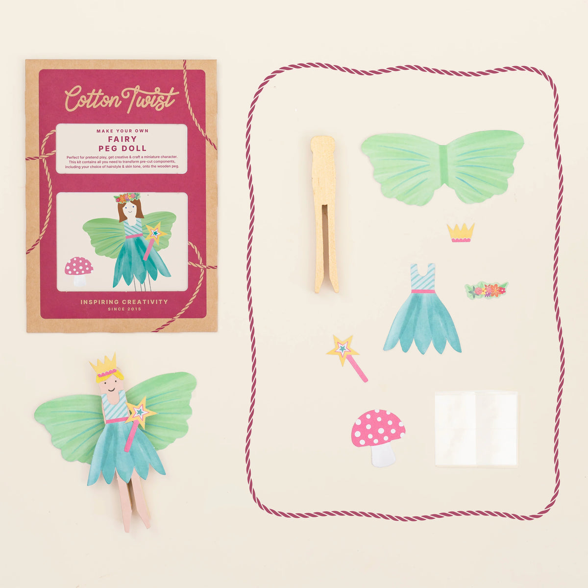 Cotton Twist Make Your Own - Fairy Peg Doll Kit