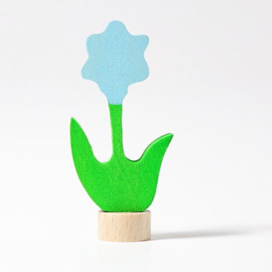 Grimm's Candle Holder Decoration - Flower | Blue - Little Reef and Friends