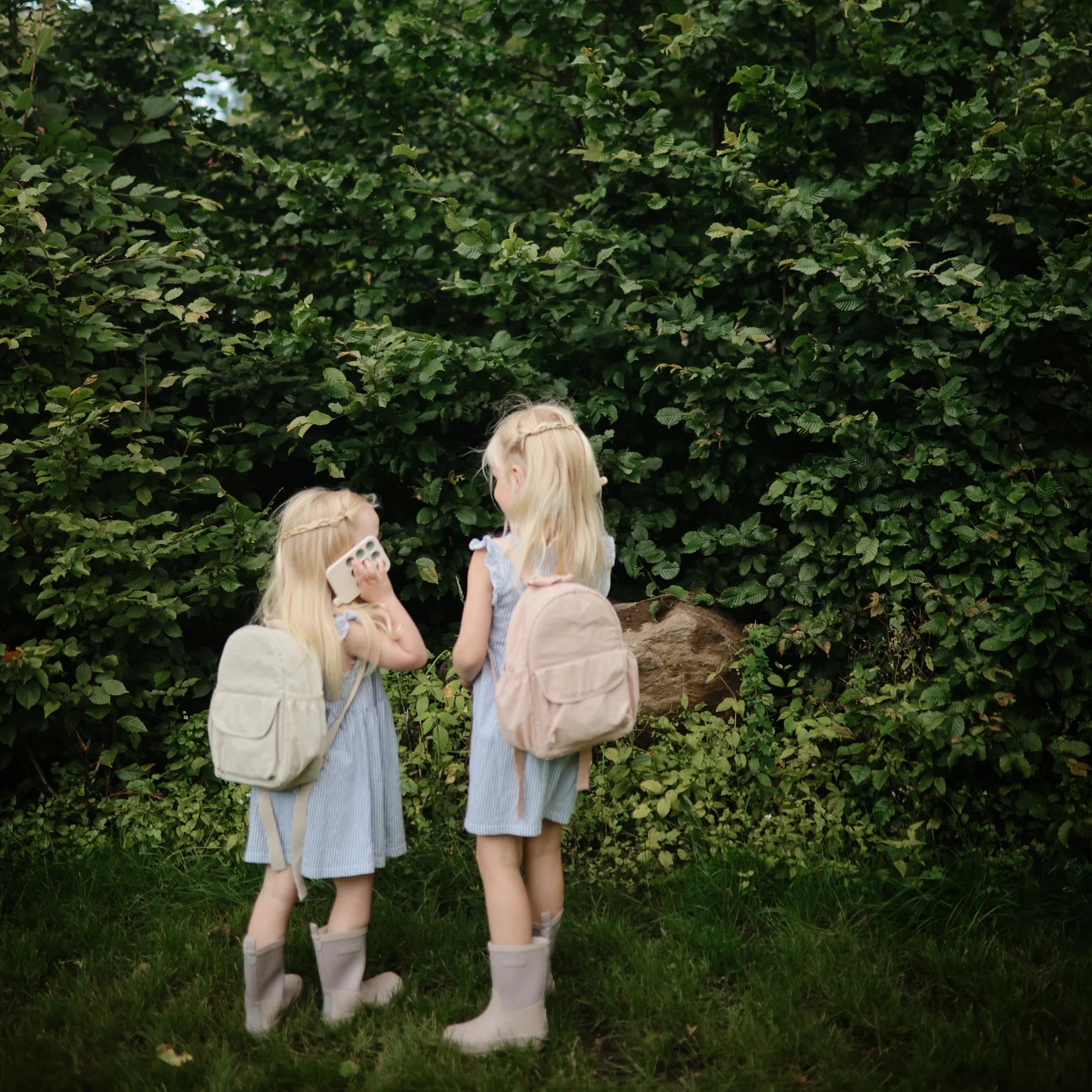 Mushie Mini Kids Backpack - Fog - Little Reef and Friends