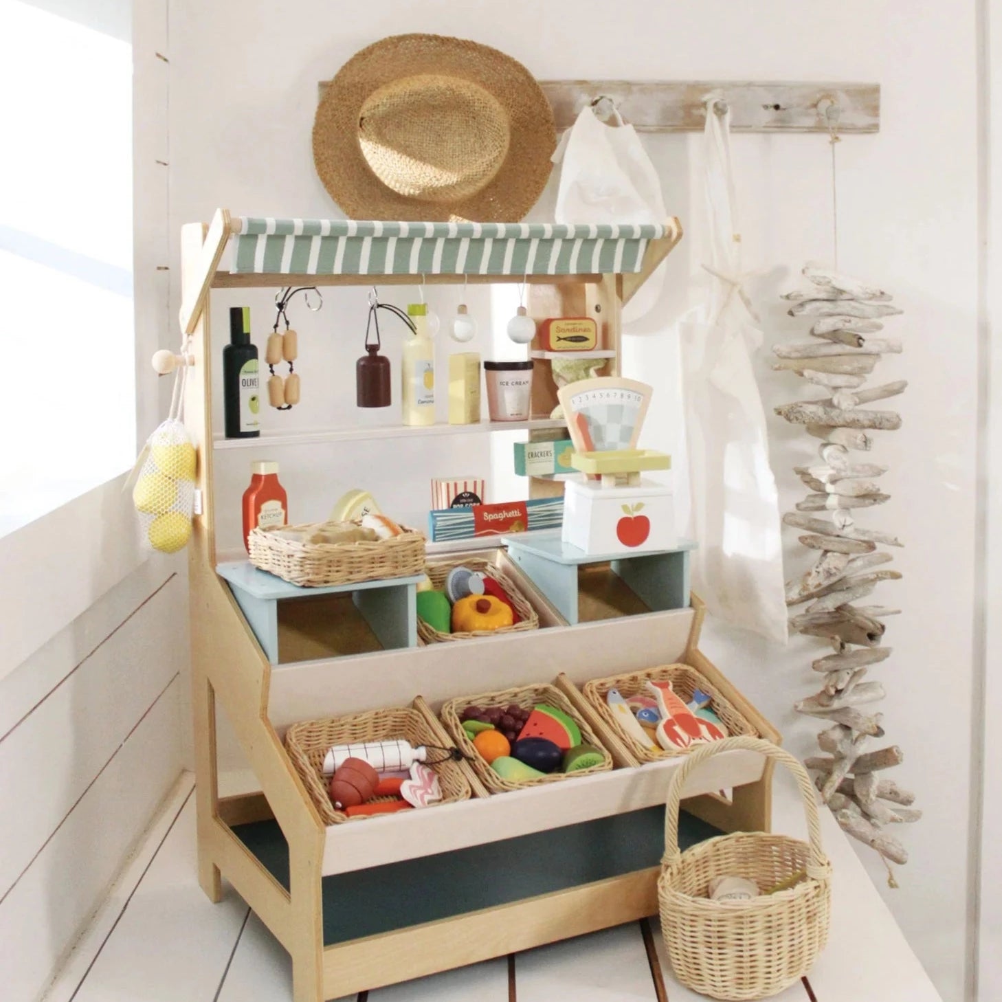 Tender Leaf Toys General Store Wooden Market Stall - Little Reef and Friends