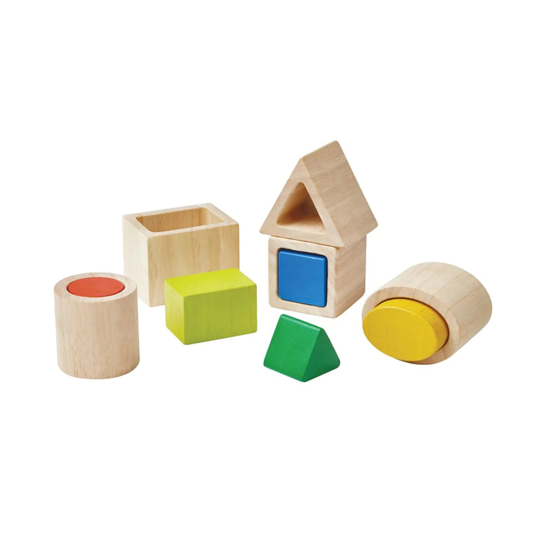 Plan Toys Geo Matching Boxes - Little Reef and Friends