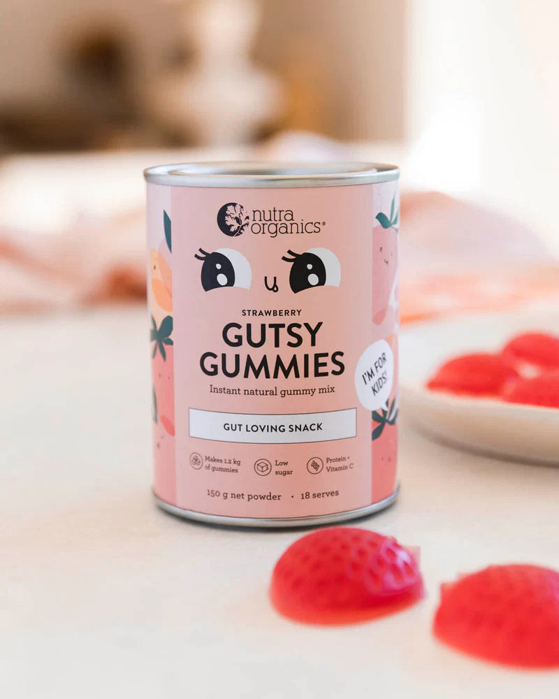 Nutra Naturals Gutsy Gummies - Strawberry 150g - Little Reef and Friends