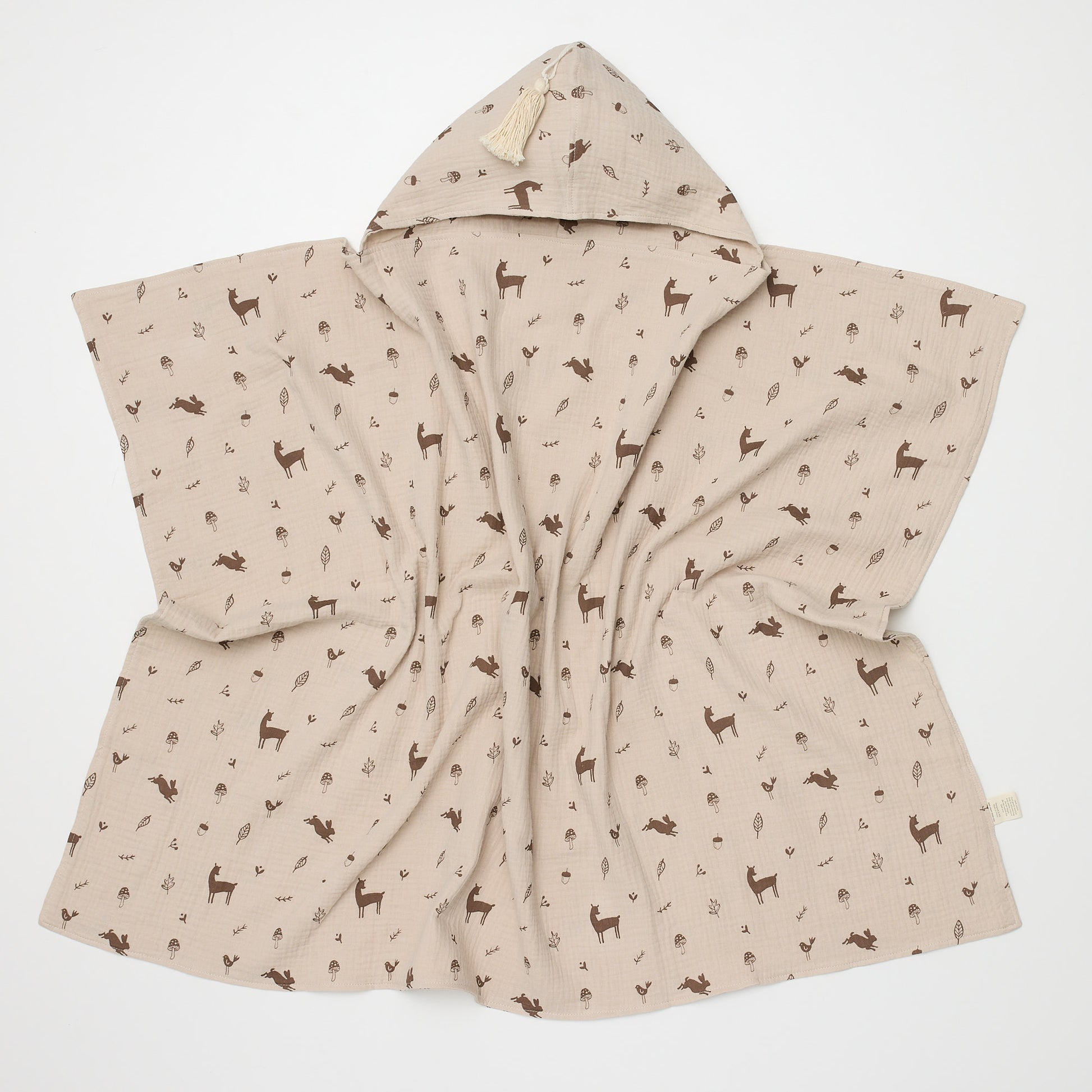 Over The Dandelions Organic Hooded Baby & Toddler Towel - Woodlands - Little Reef and Friends