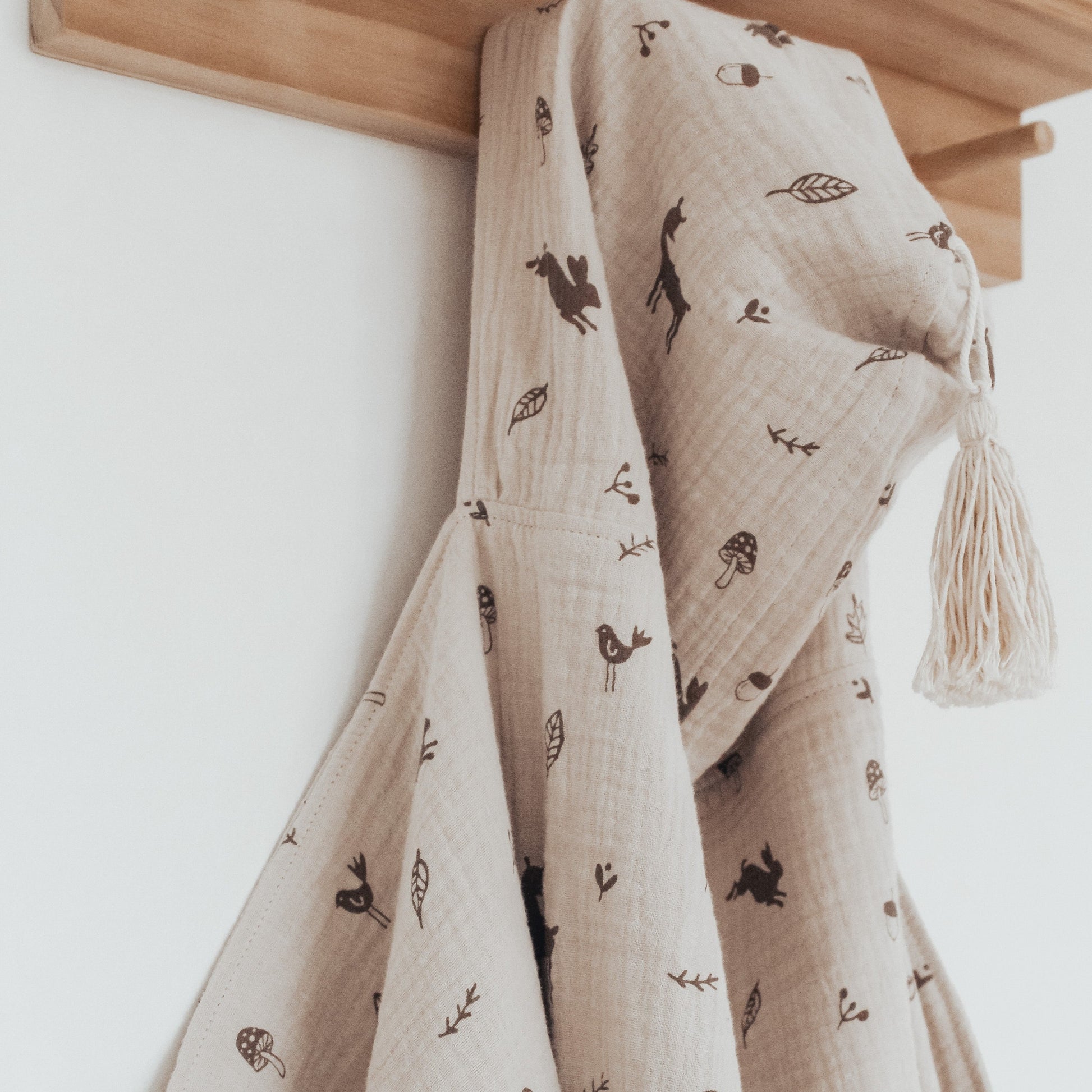 Over The Dandelions Organic Hooded Baby & Toddler Towel - Woodlands - Little Reef and Friends