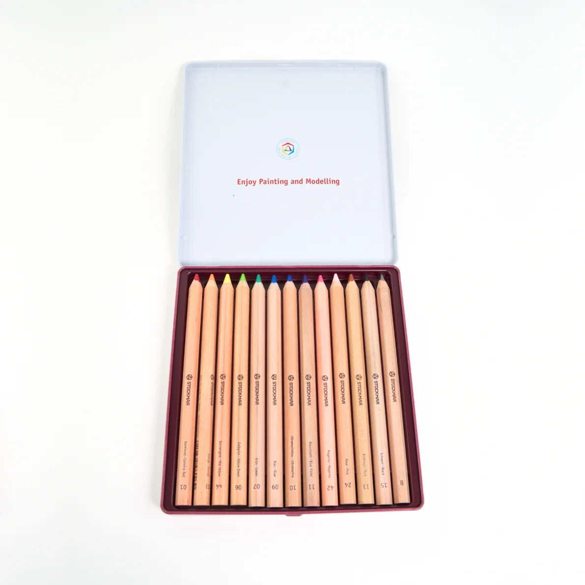 Stockmar Hexagonal Colour Pencils Metal Case - 12 Colours