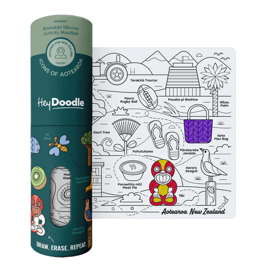 HeyDoodle Reusable Mini Playmat - Icons of Aotearoa - Little Reef and Friends