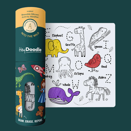 HeyDoodle Reusable Mini Playmat - Into The Wild - Little Reef and Friends