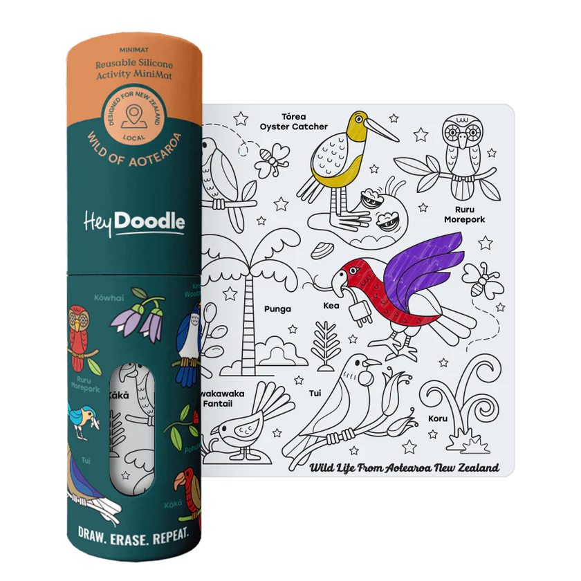 HeyDoodle Reusable Mini Playmat - Wild of Aotearoa - Little Reef and Friends