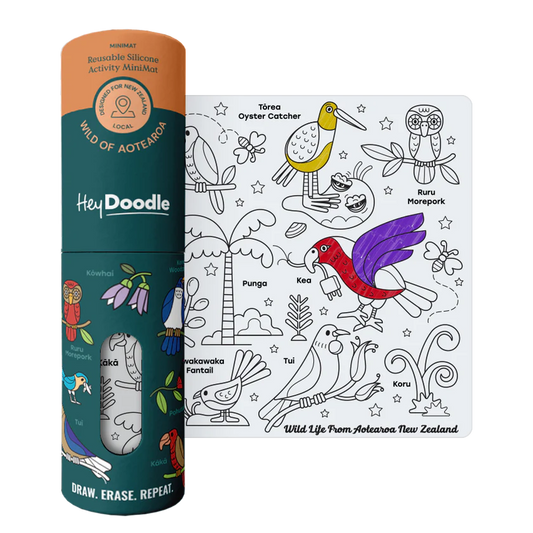 HeyDoodle Reusable Mini Playmat - Wild of Aotearoa - Little Reef and Friends