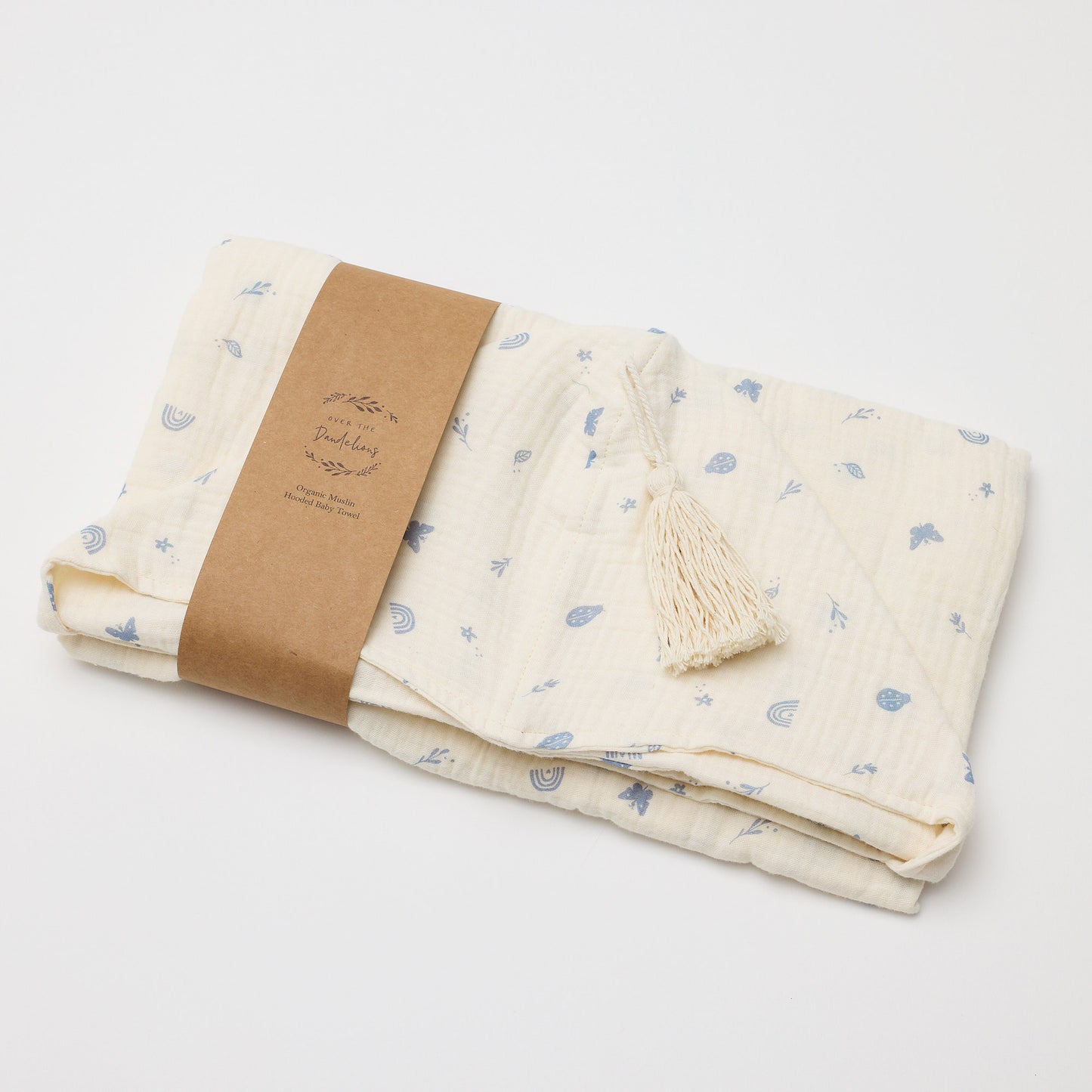 Over The Dandelions Organic Hooded Baby & Toddler Towel - Enchanted Garden - Little Reef and Friends