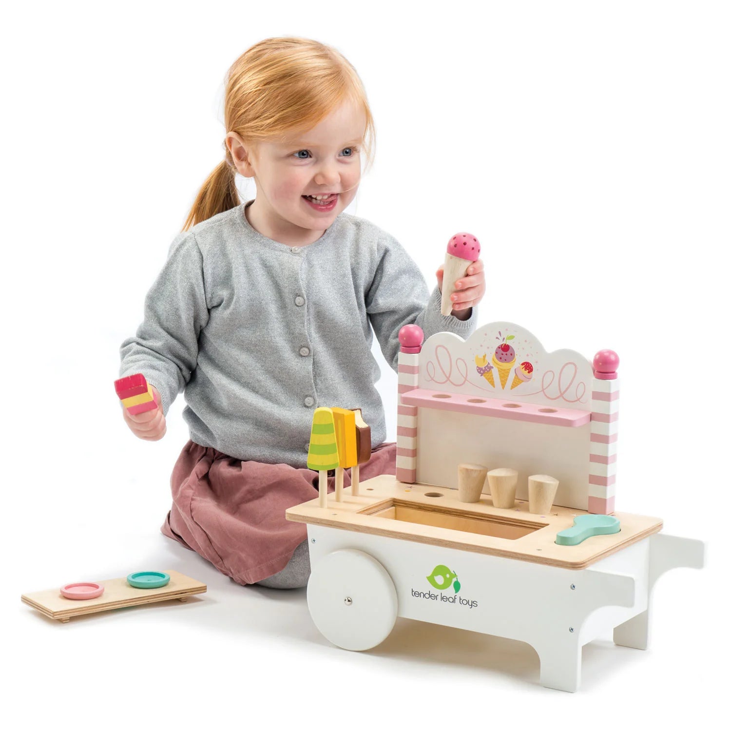 Tender Leaf Toys Ice Cream Cart Play Set - Little Reef and Friends