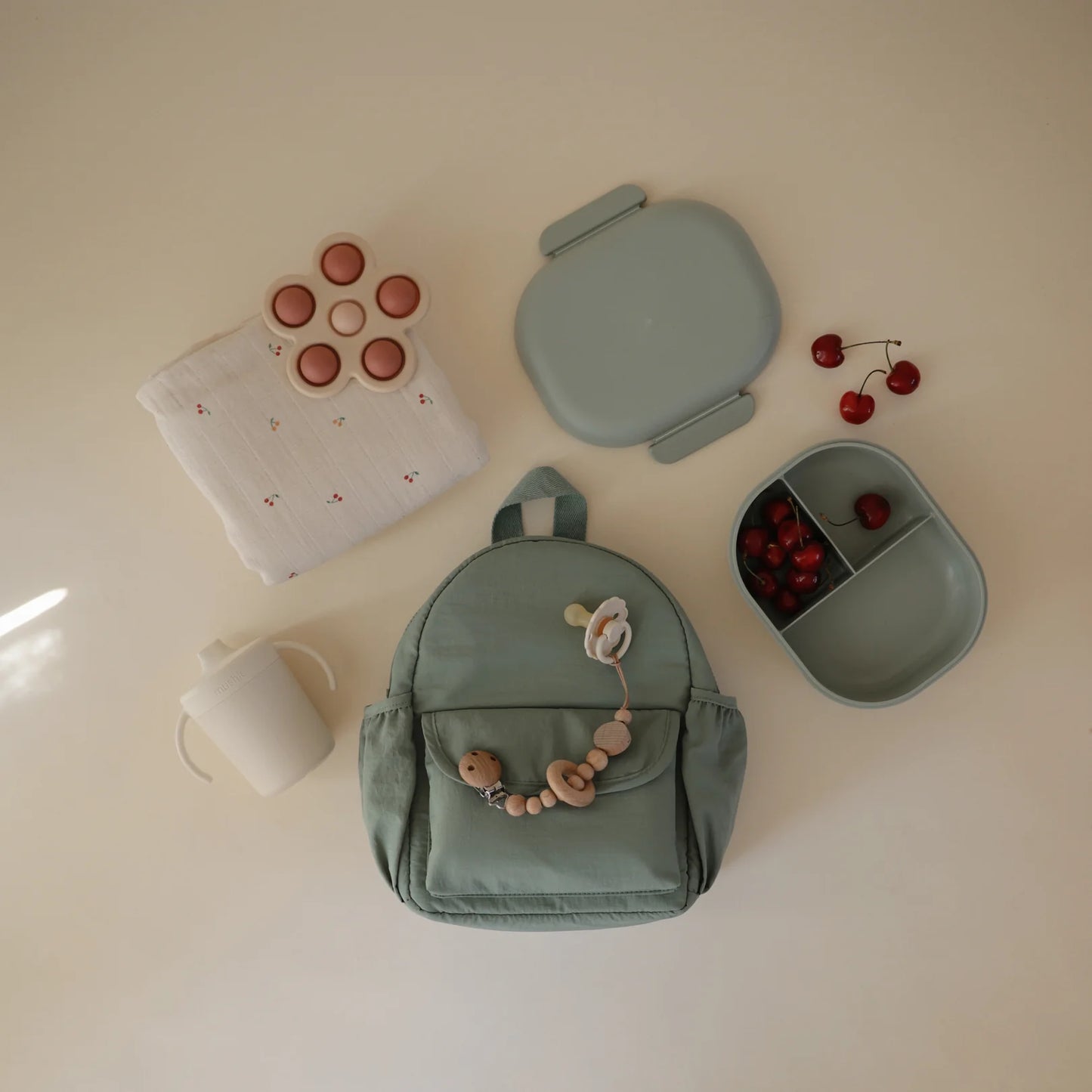 Mushie Mini Kids Backpack - Roman Green - Little Reef and Friends