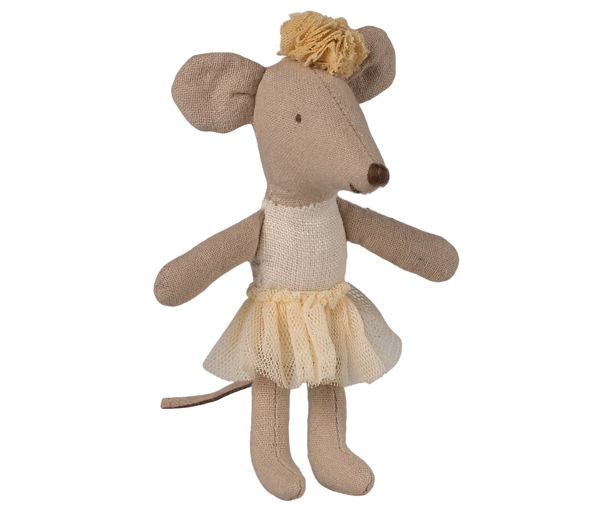 Maileg Little Sister Ballerina Mouse - Off White