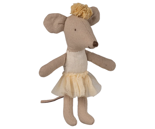 Maileg Little Sister Ballerina Mouse - Off White