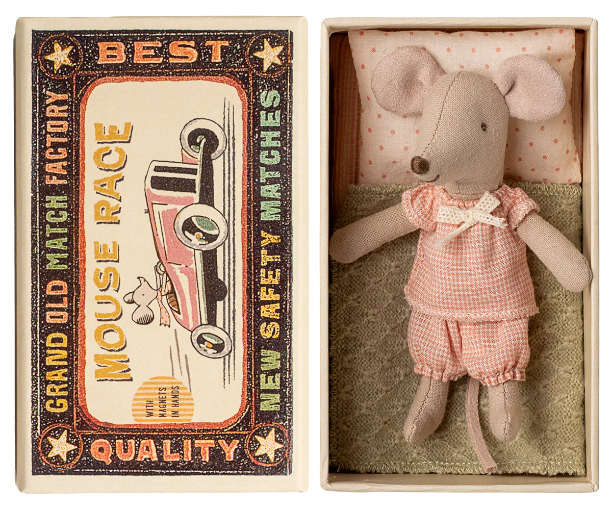 Maileg Little Sister Mouse in Matchbox