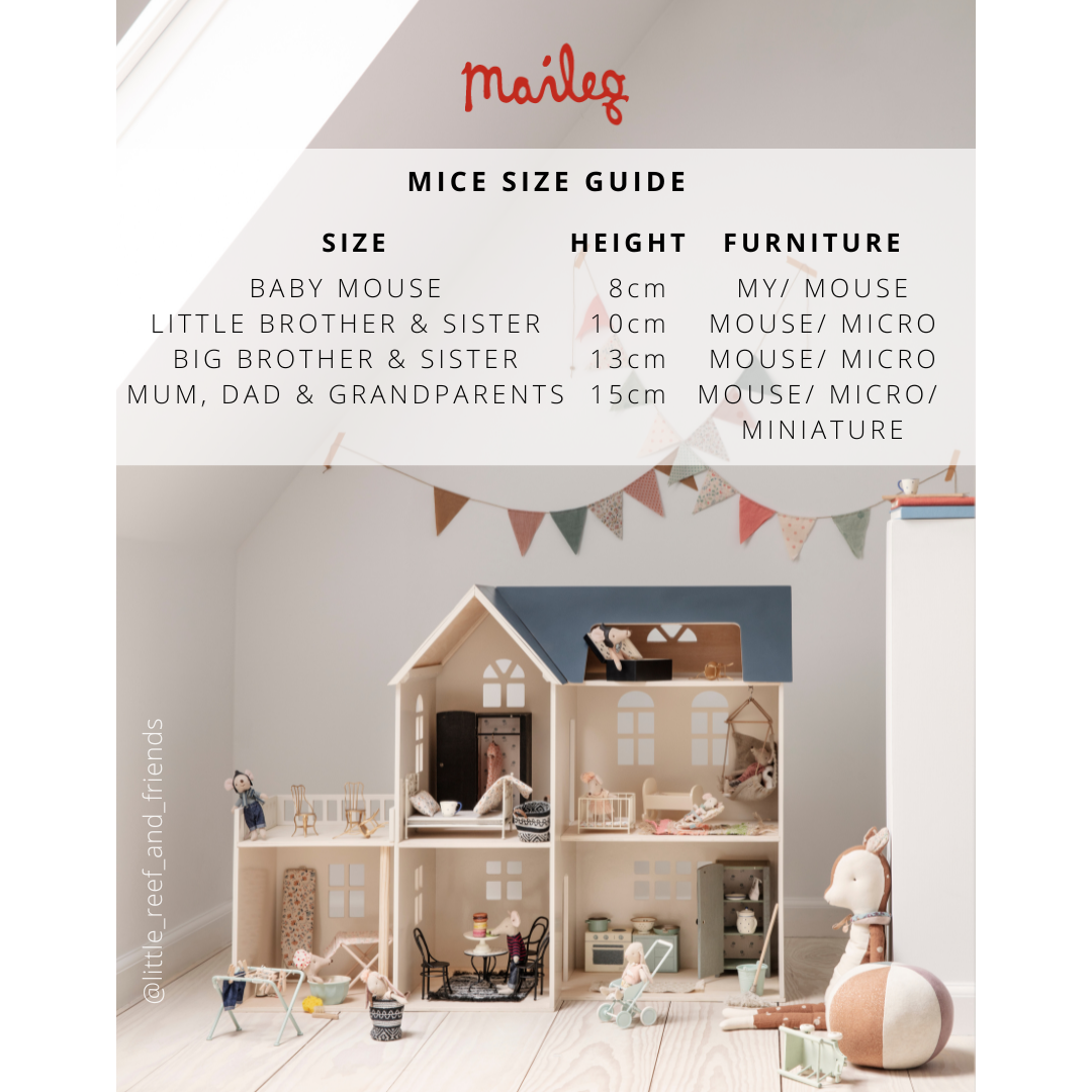 Maileg Doll House With Wallpaper - Little Reef and Friends