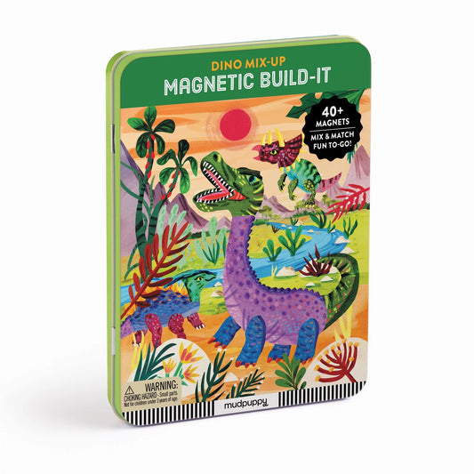 Mudpuppy Magnetic Play Set - Dino Mix-Up - Little Reef and Friends