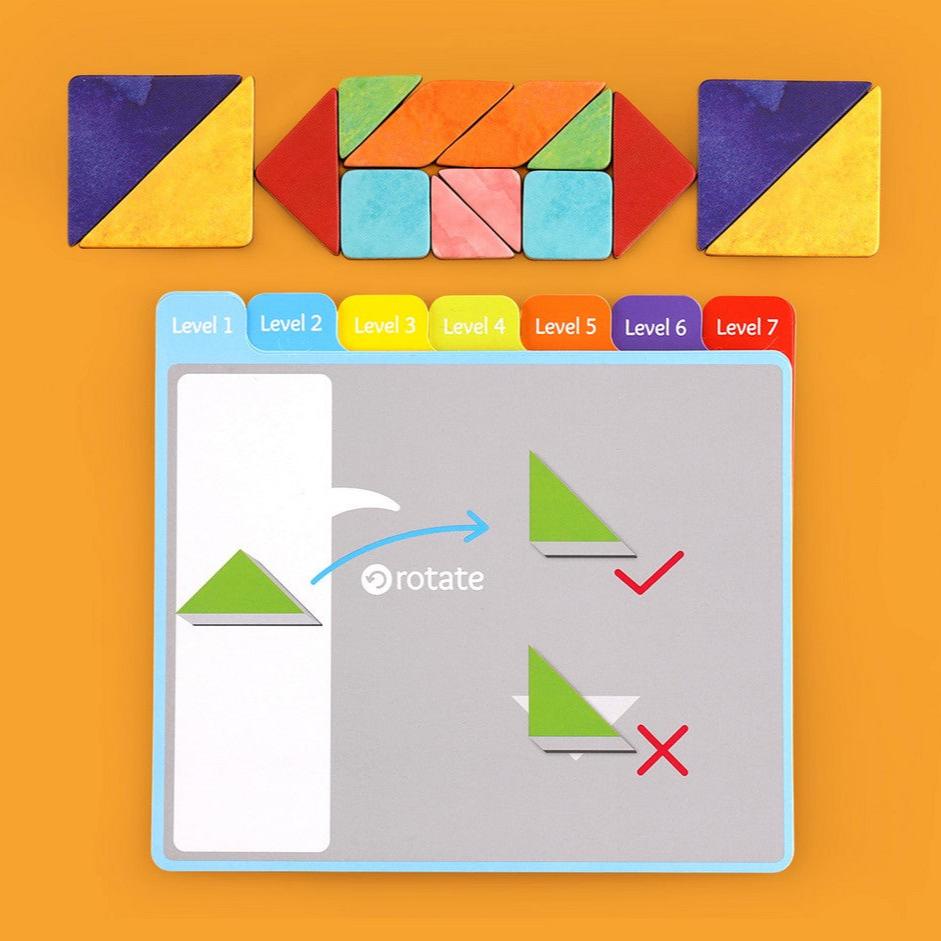 mierEdu Magnetic Tangram Starter Kit - Little Reef and Friends
