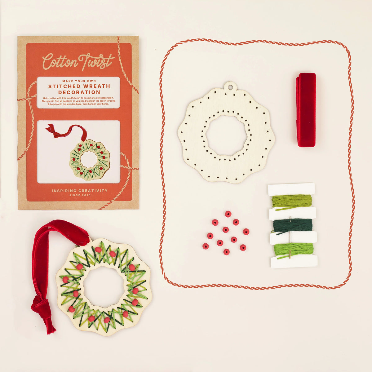 Cotton Twist Make Your Own - Stitched Wreath Decoration