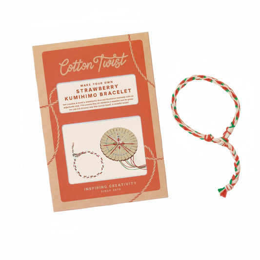 Cotton Twist Make Your Own - Strawberry Kumihimo Bracelet