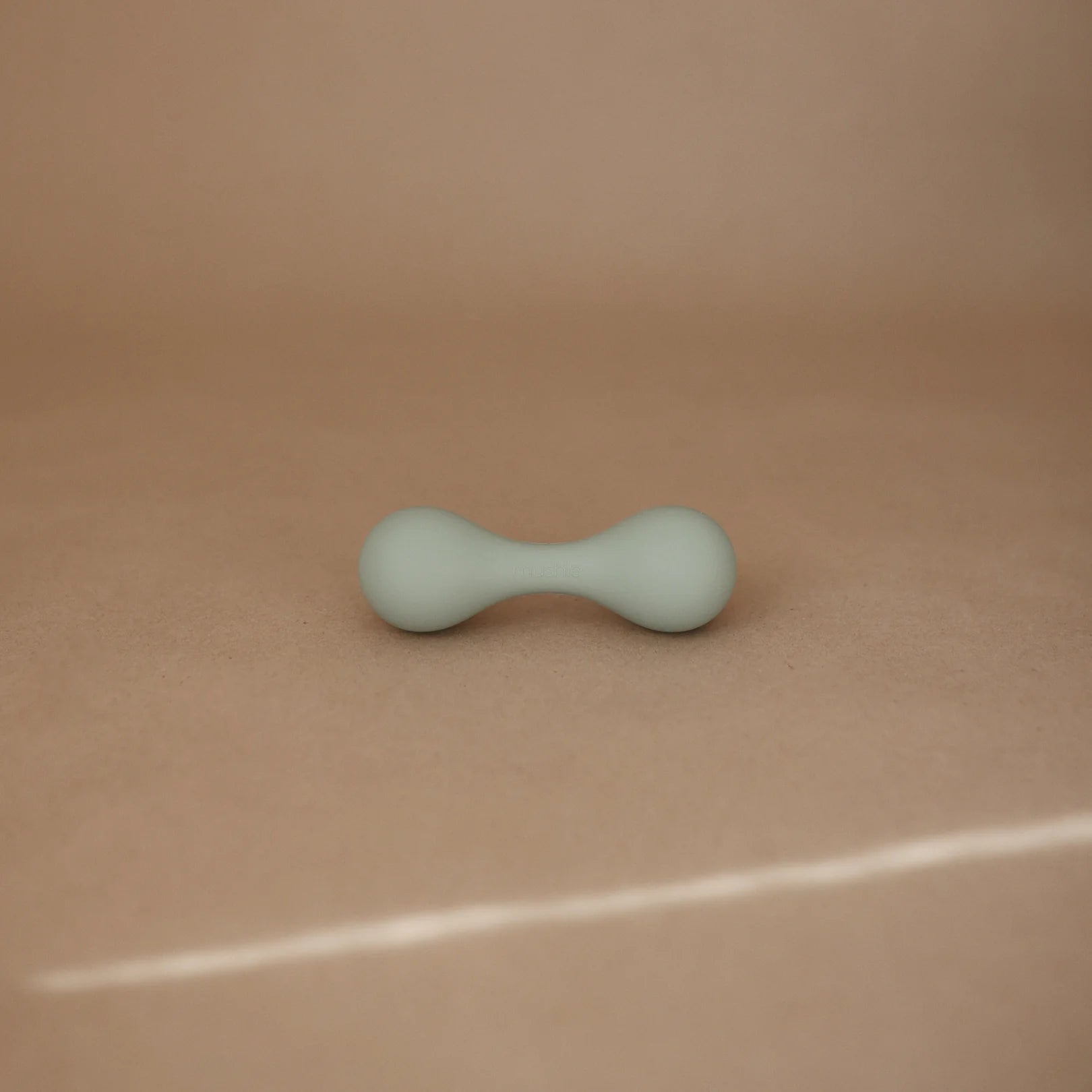 Mushie Silicone Baby Rattle - Cambridge Blue - Little Reef and Friends
