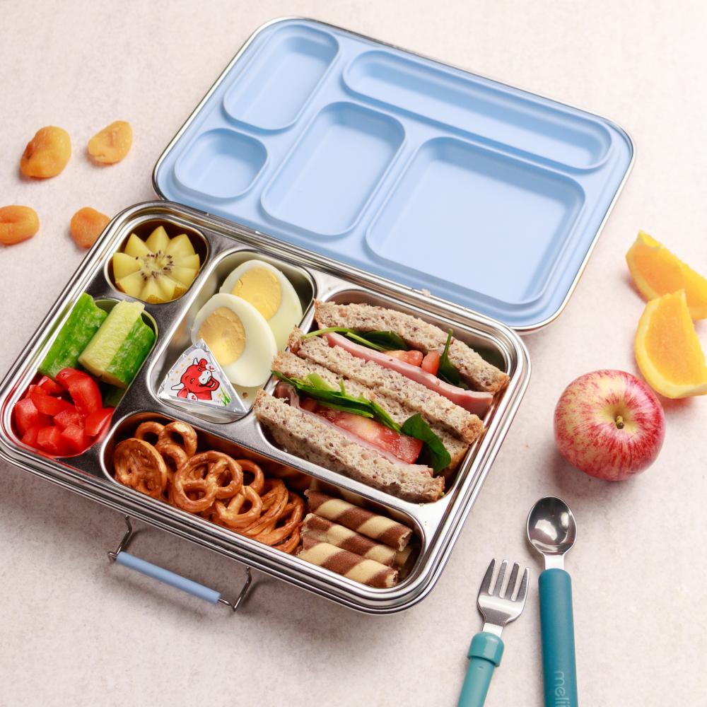 Nestling Stainless Steel Bento Lunch Box - Dusty Blue