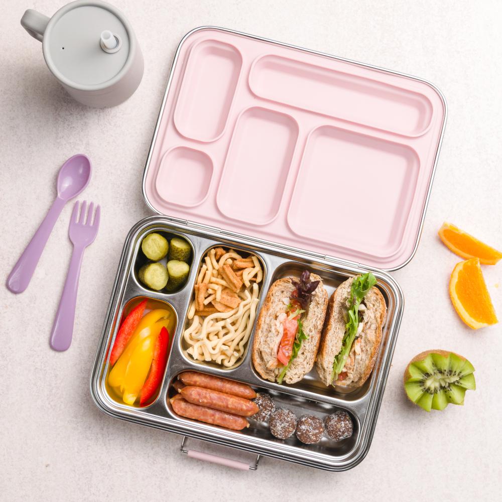 Nestling Stainless Steel Bento Lunch Box - Dusty Pink