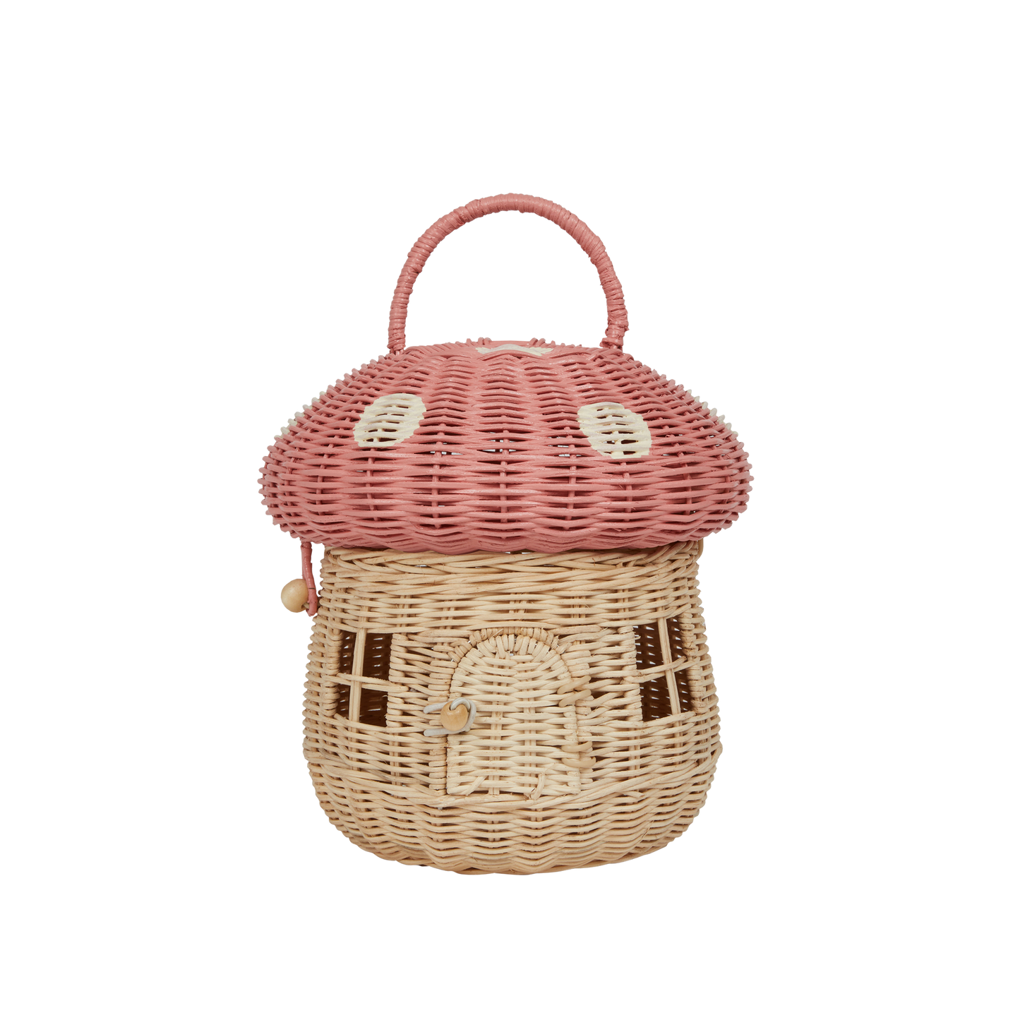 Olli Ella Mushroom Basket - Musk - Little Reef and Friends