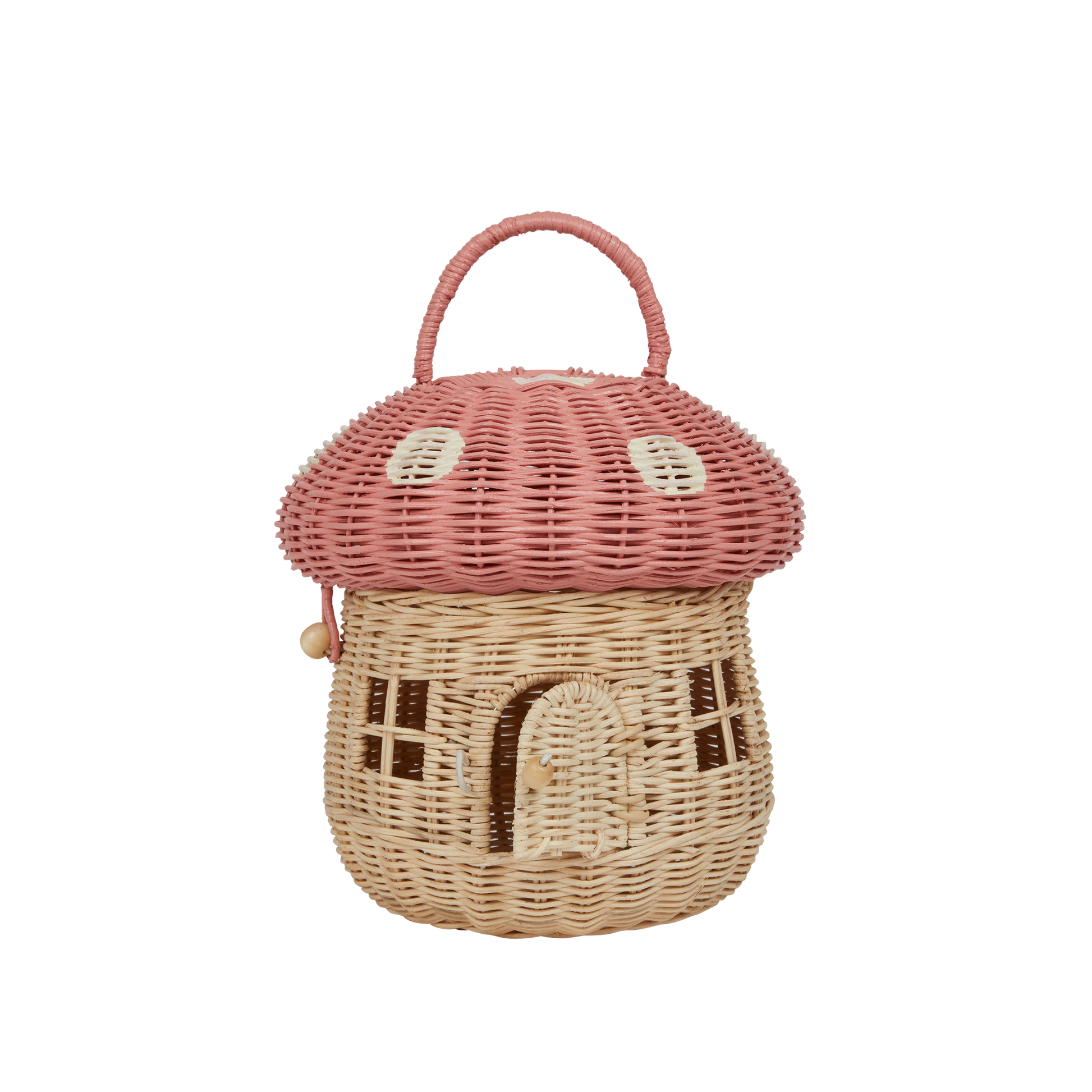 Olli Ella Mushroom Basket - Musk - Little Reef and Friends