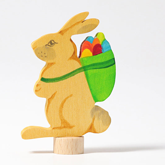 Grimm's Candle Holder Decoration - Rabbit with Basket - Little Reef and Friends
