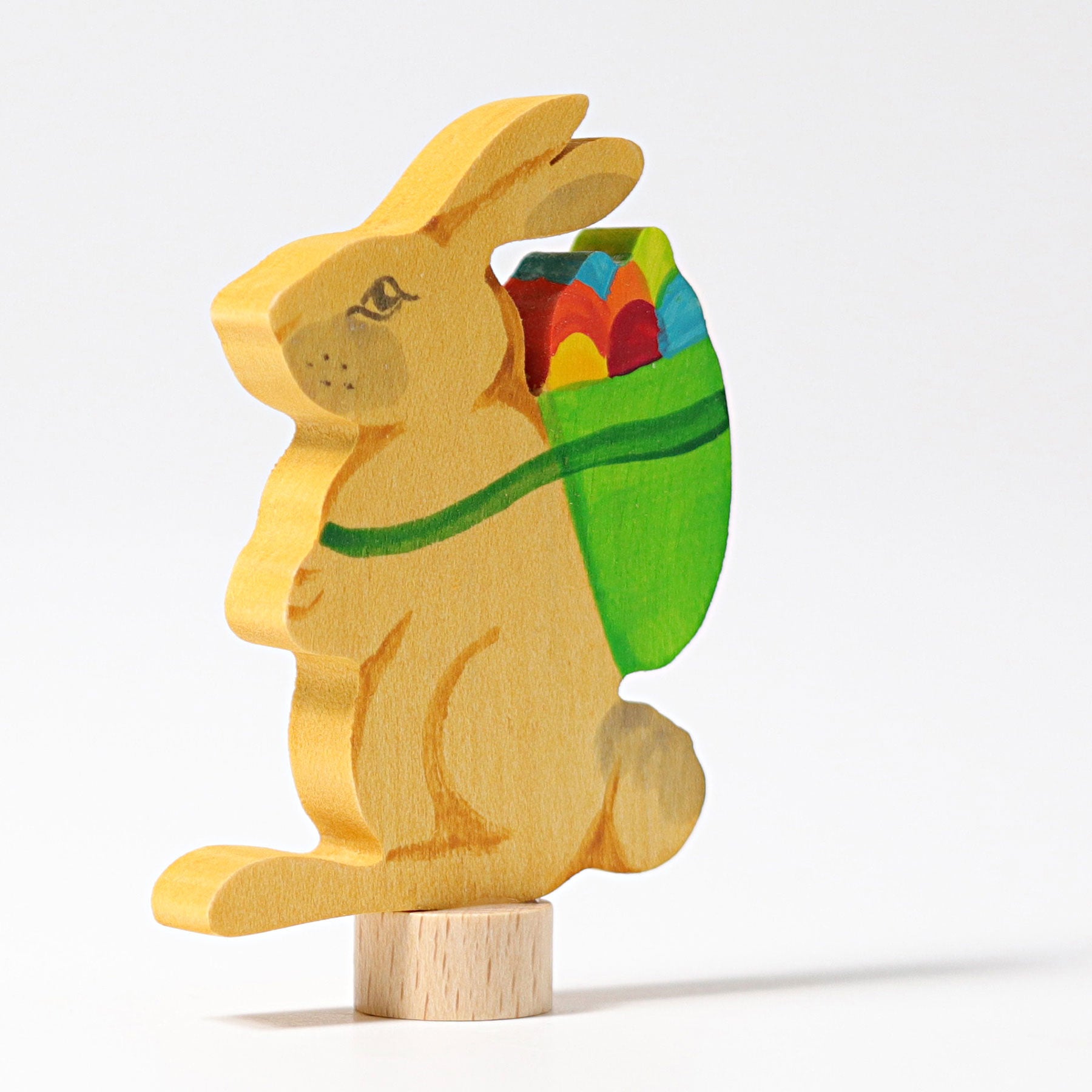 Grimm's Candle Holder Decoration - Rabbit with Basket - Little Reef and Friends