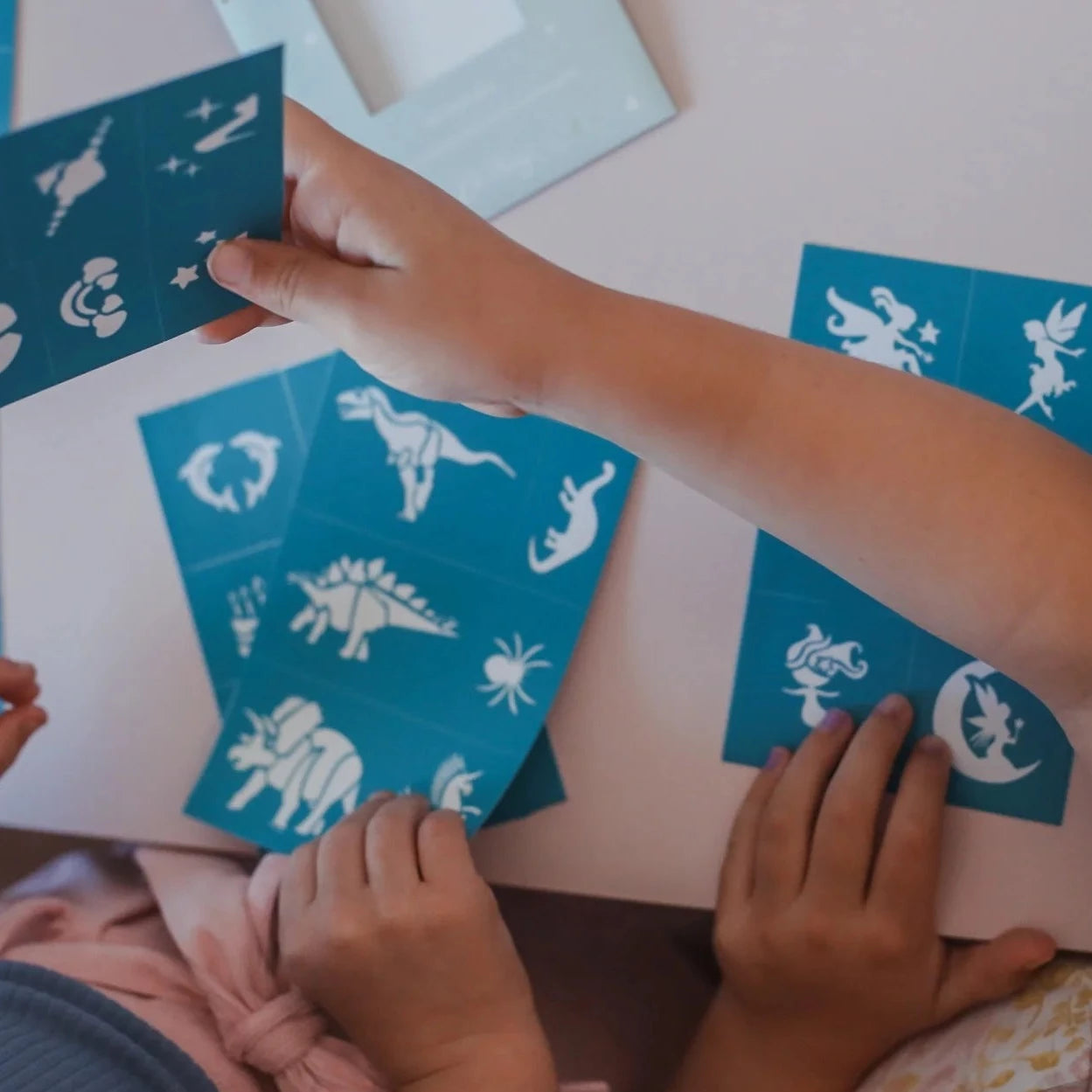 Oh Flossy Reusable Adhesive Face Paint Stencils - Little Reef and Friends