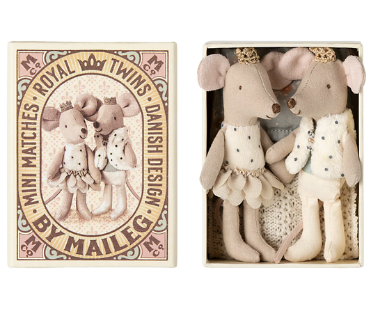 Maileg Royal Twin Mice in Matchbox