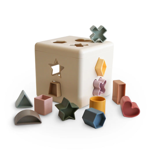 Mushie Shape Sorting Box - Little Reef and Friends