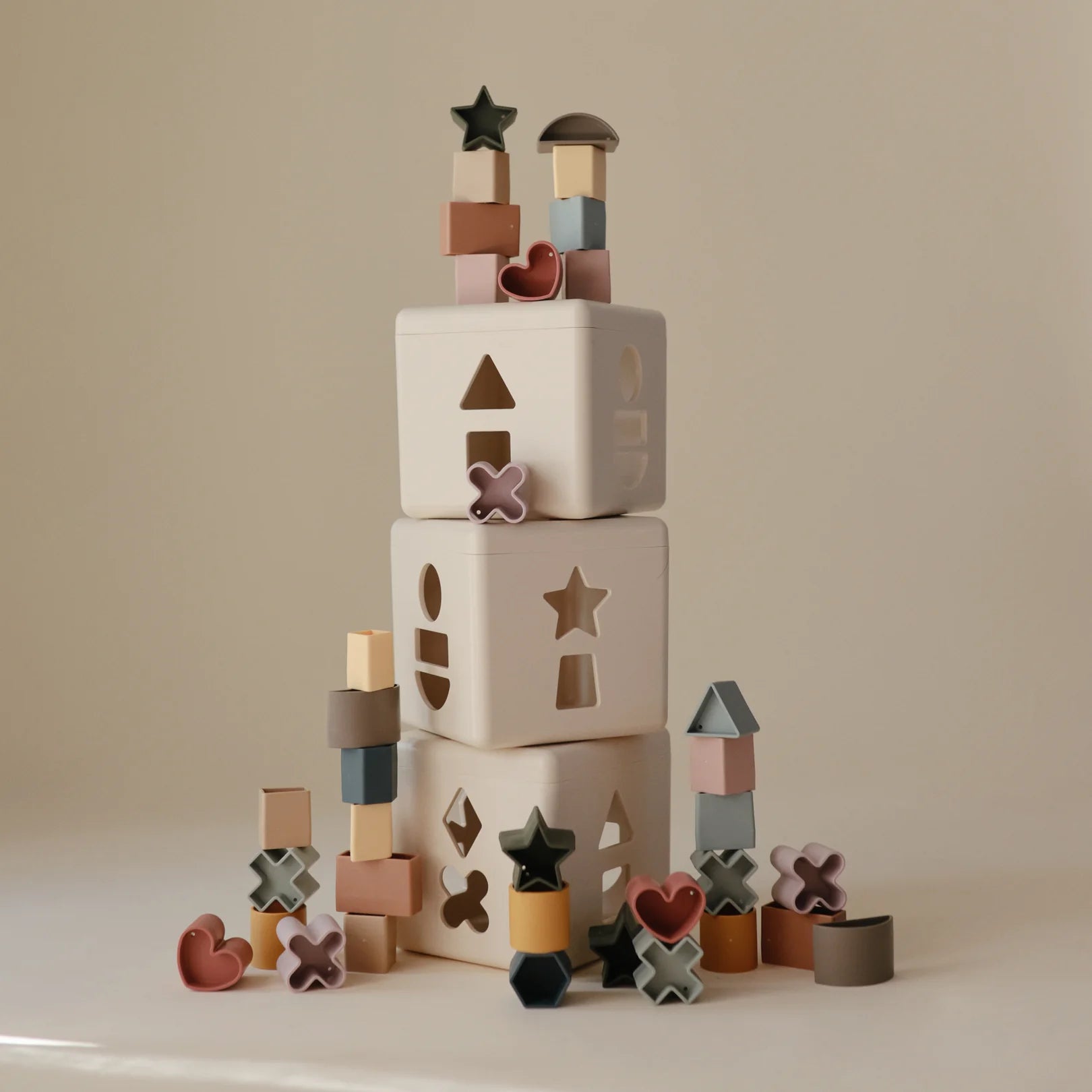 Mushie Shape Sorting Box - Little Reef and Friends