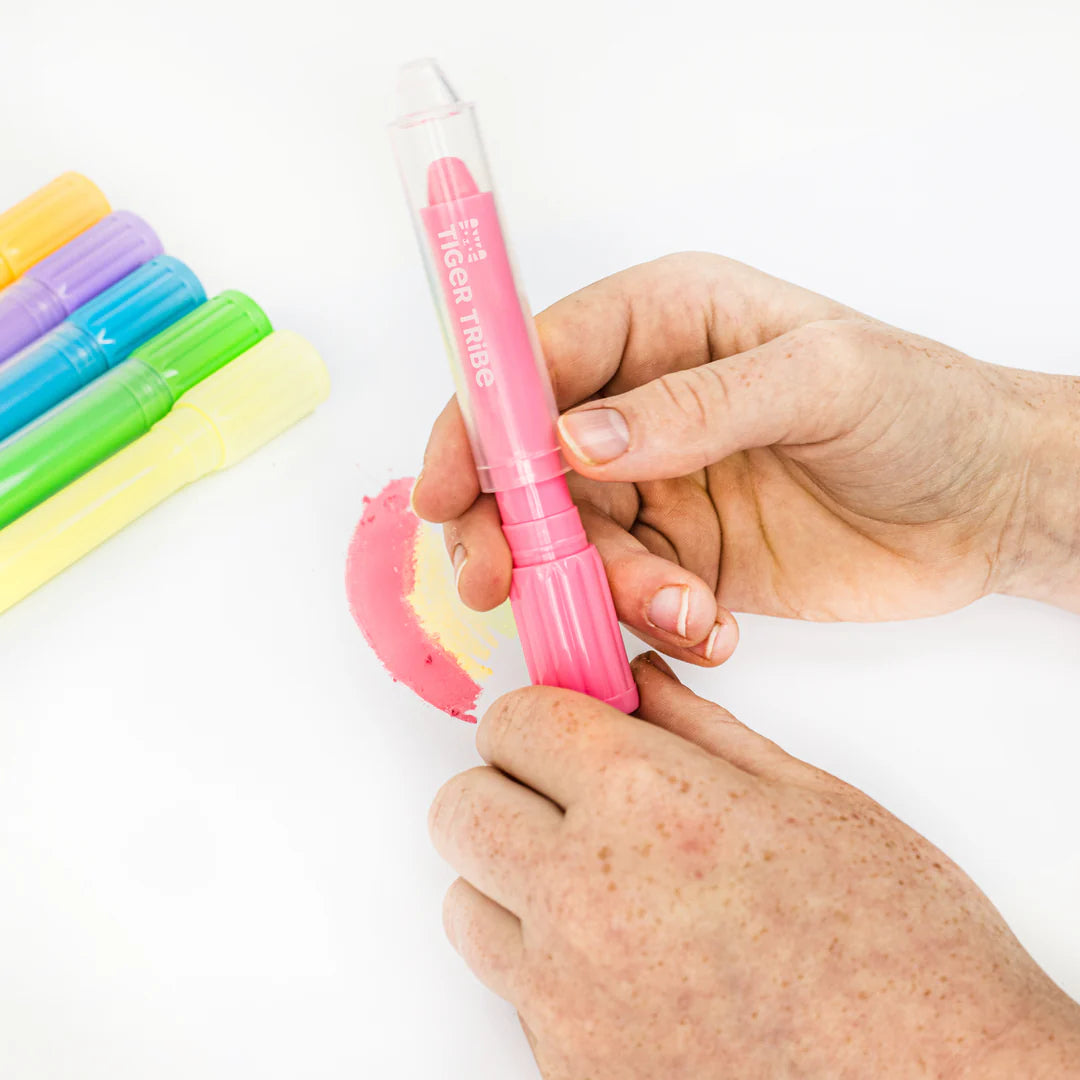 Tiger Tribe Silk Crayons - Pastel - Little Reef and Friends