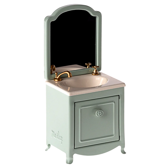 Maileg Sink Dresser & Mirror | Mouse - Dark Mint - Little Reef and Friends