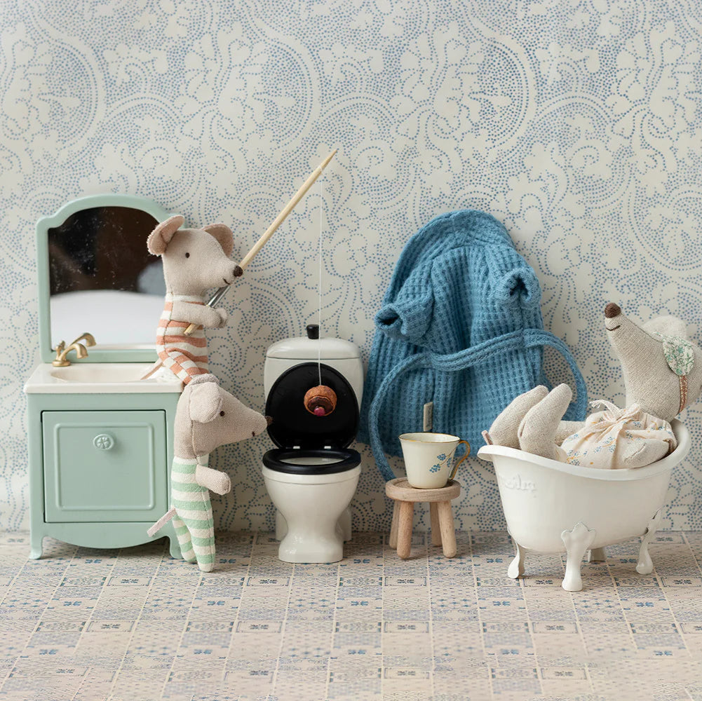 Maileg Sink Dresser & Mirror | Mouse - Dark Mint - Little Reef and Friends